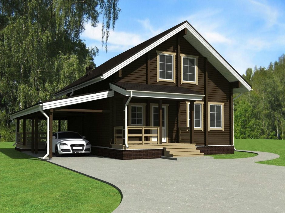 Проекты домов из бруса для постоянного