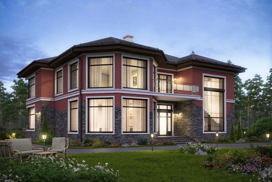 Дом с витражными окнами