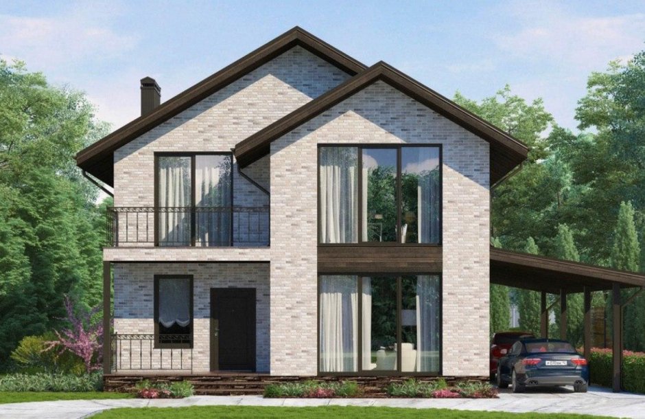 Проект двухэтажного дома 126м Новация