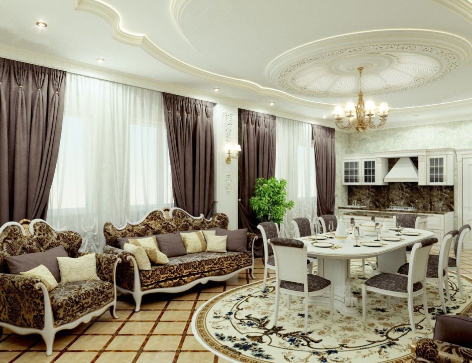 Интерьер гостиной в дагестанском стиле