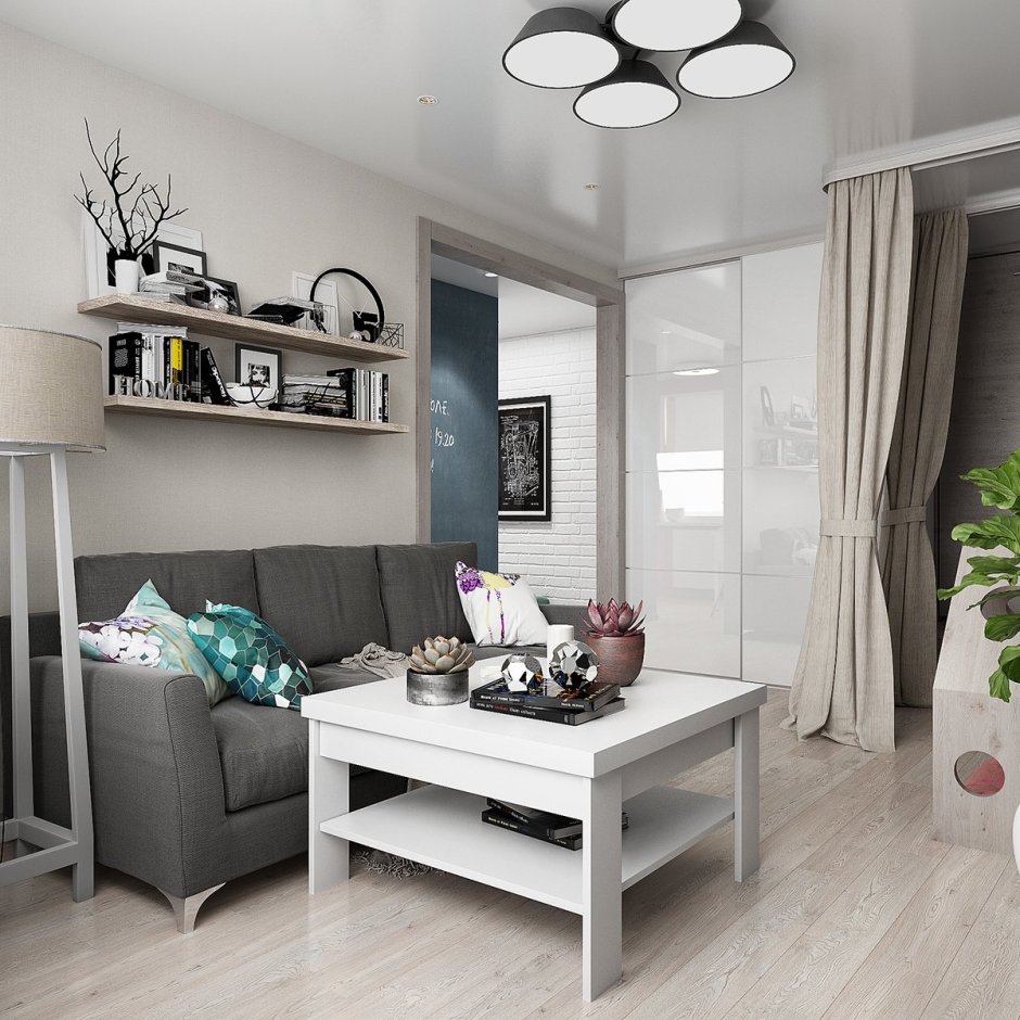 Дизайн однокомнатной квартиры хрущевки