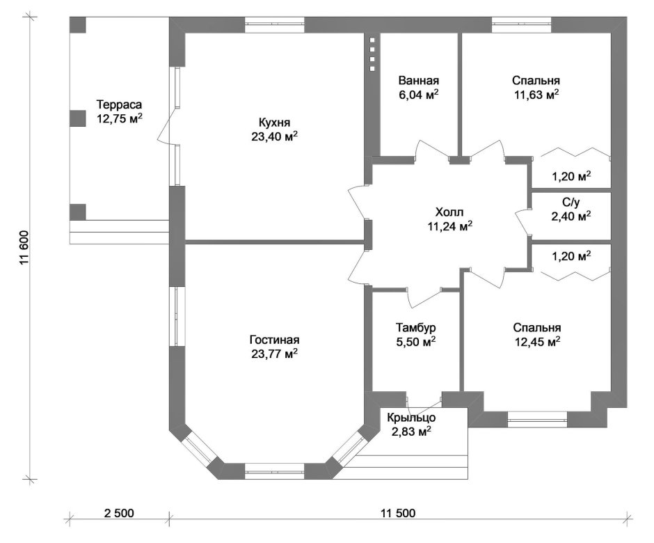 Дом 100 м2 одноэтажный планировка