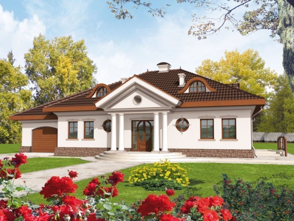 Классический одноэтажный дом