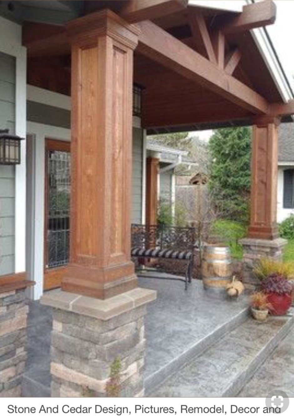 Деревянные колонны для террасы