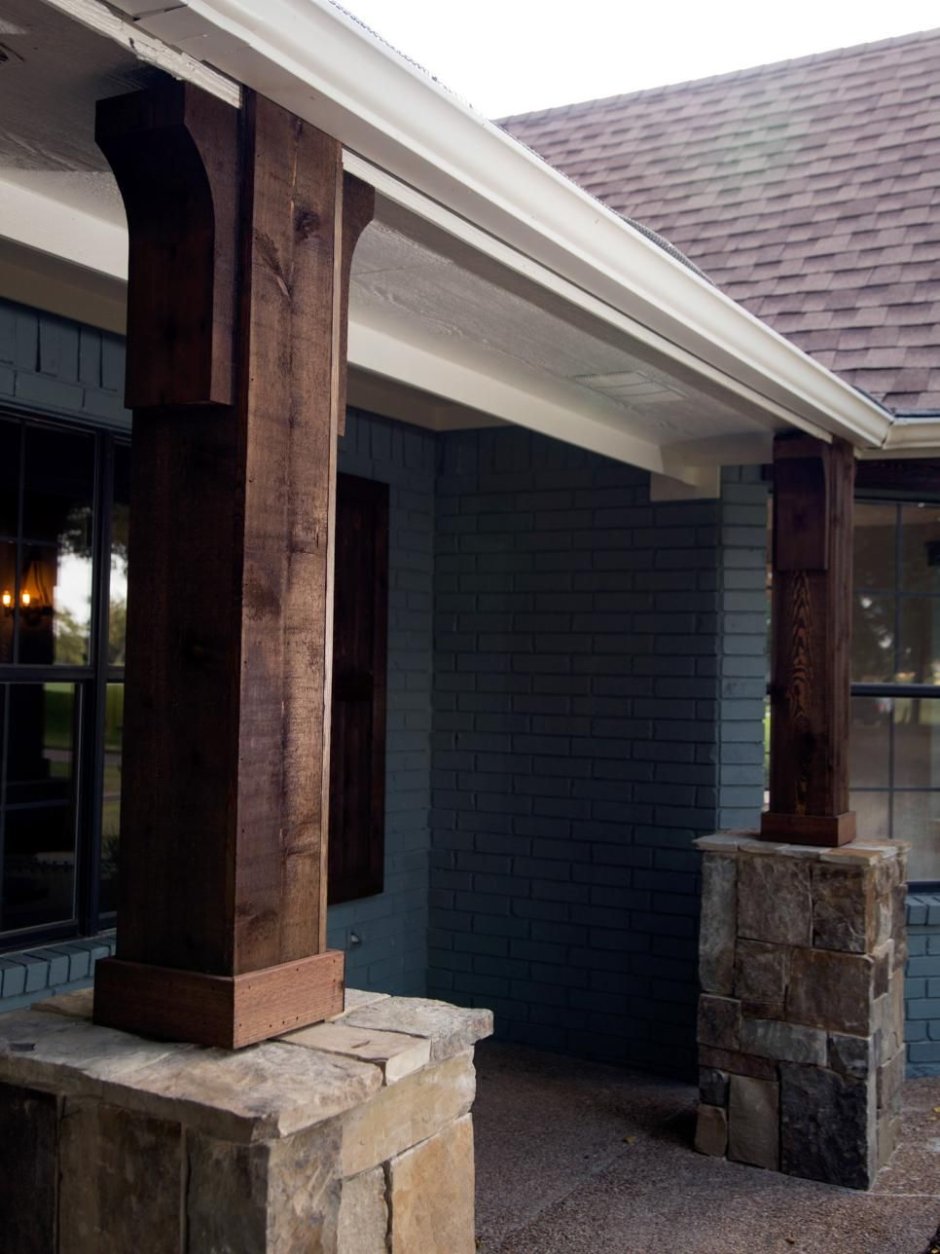 Деревянные колонны для террасы