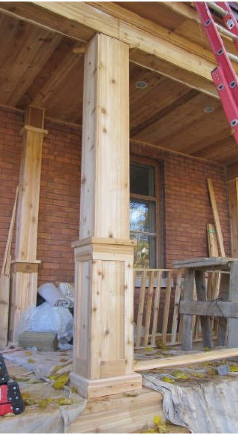 Отделка деревянных столбов