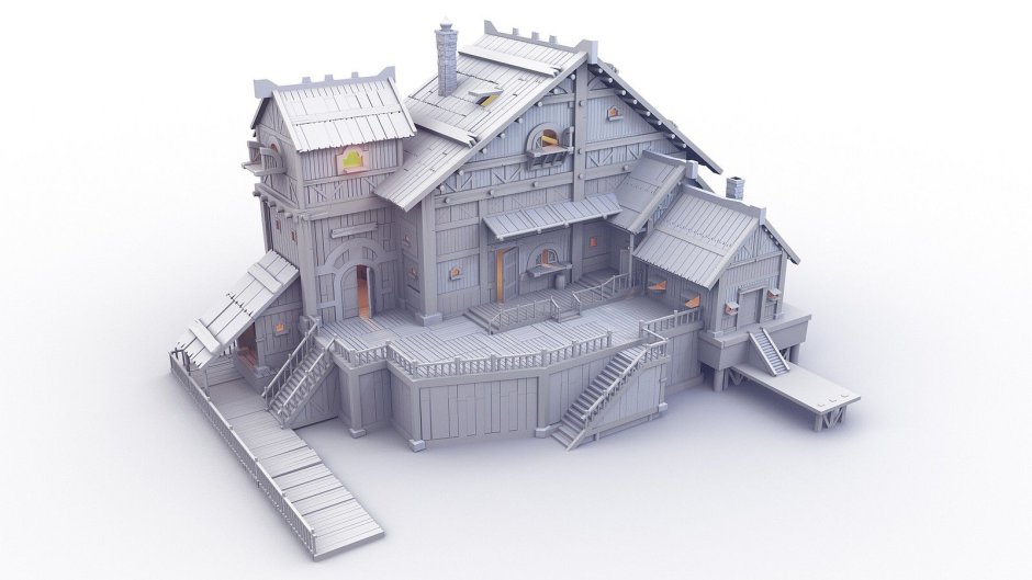 Домик 3д модель