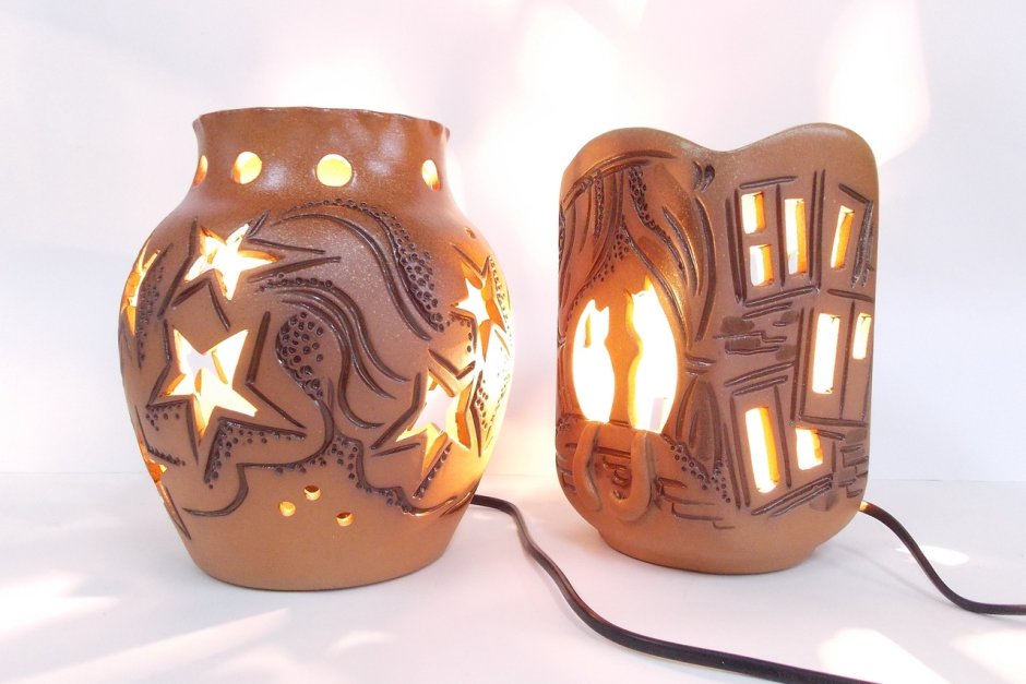 Фигурные светильники из керамики 42