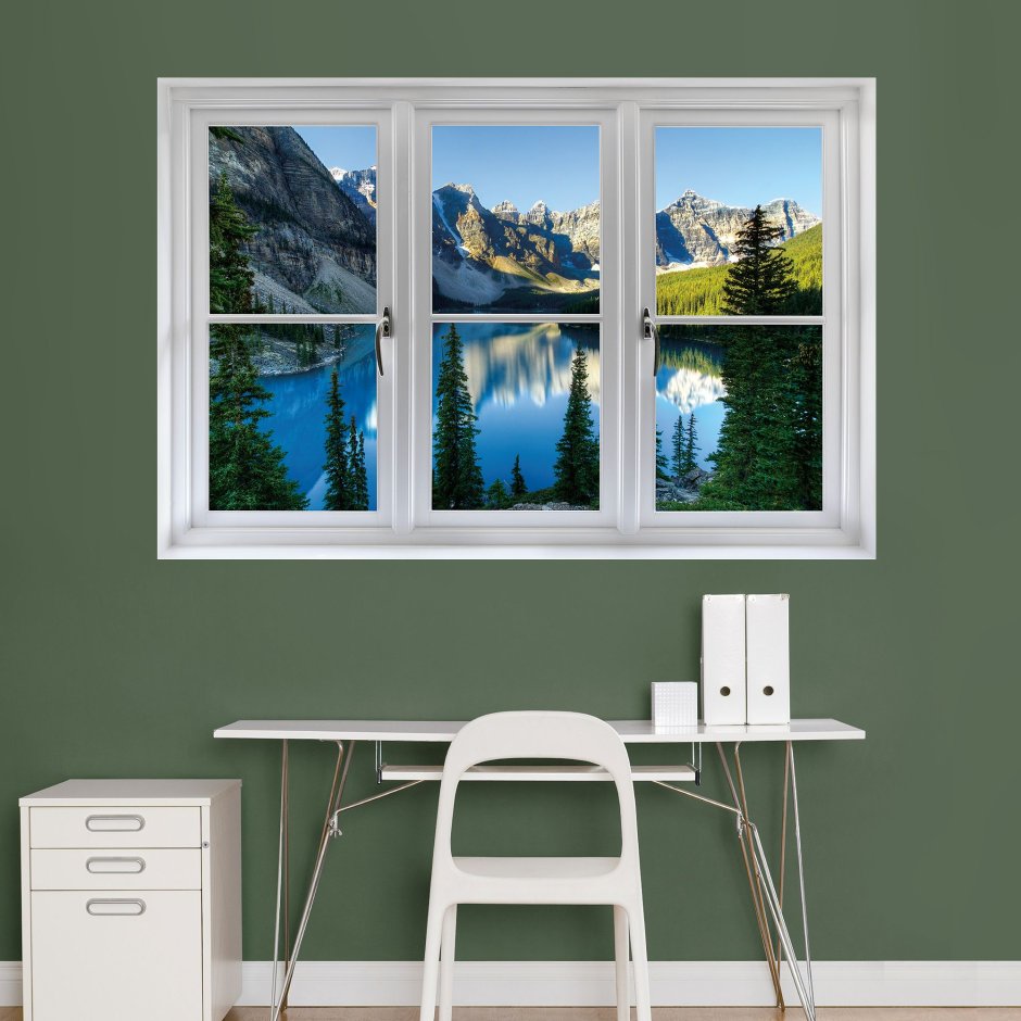 Имитация окна в интерьере кухни