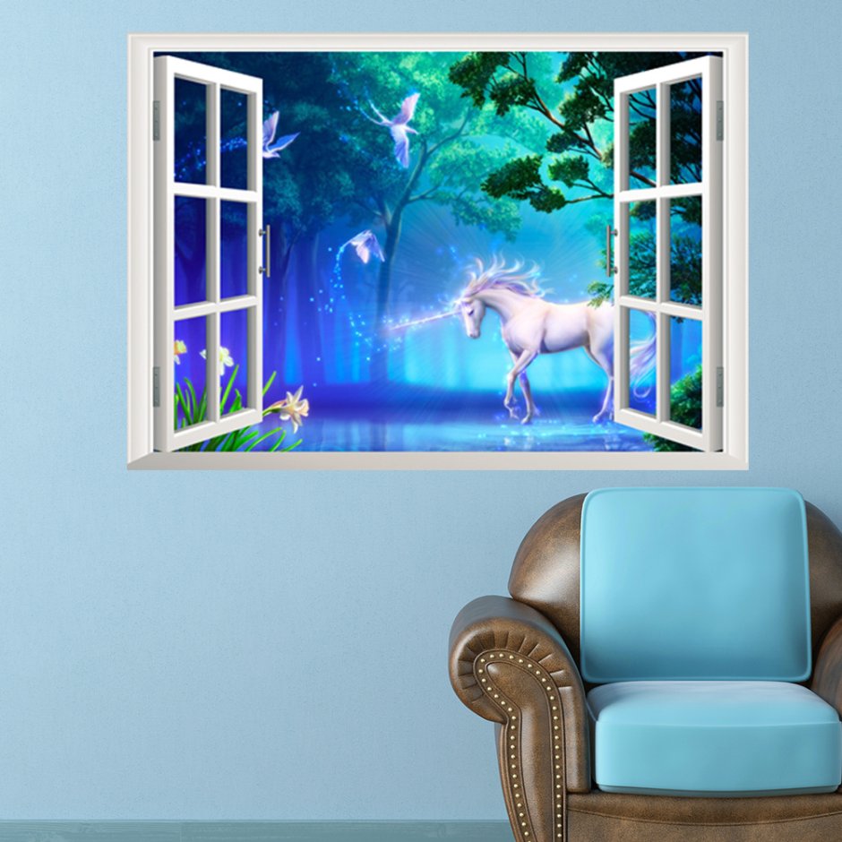 Имитация окна на стене