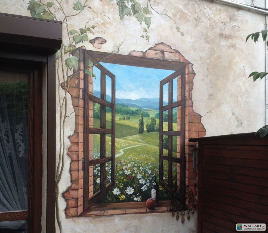 Имитация окна на стене