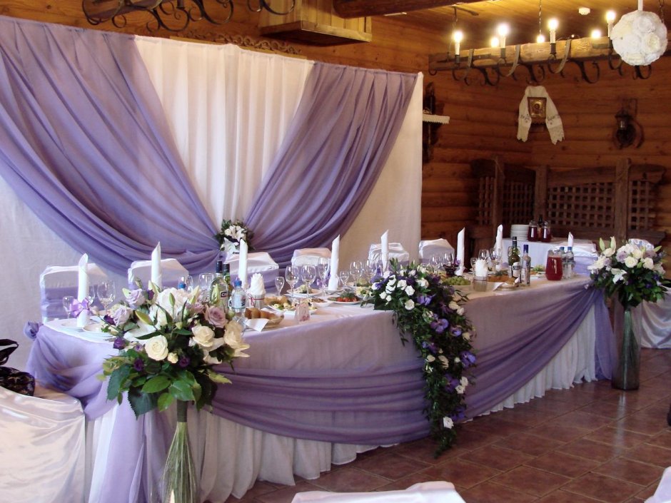 Декор стола жениха и невесты