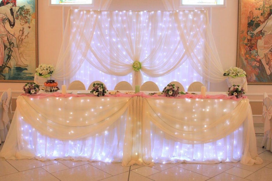 Украшение свадебного Президиума
