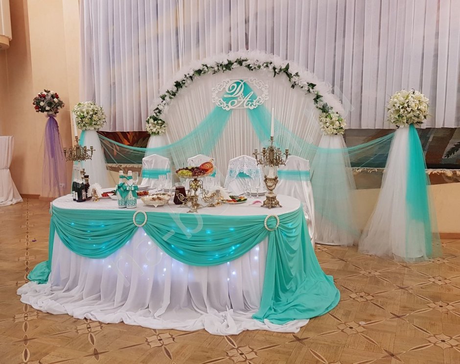 Украшение свадебной зоны