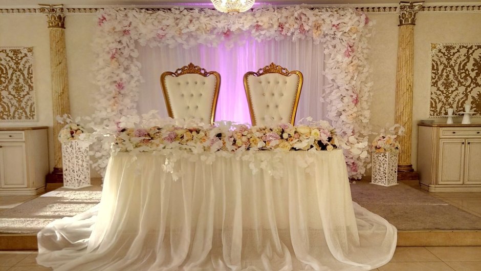 Украшение свадебного зала