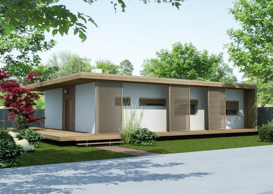 Одноэтажный каркасный дом 80 кв м