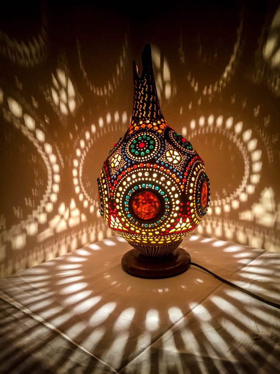 Турецкие светильники из тыквы