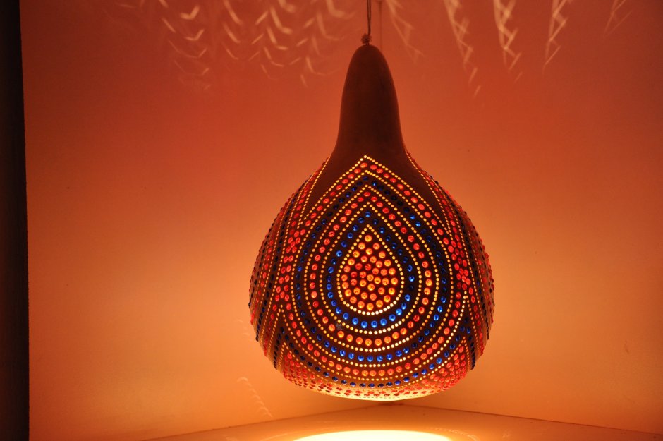 Люстра из тыквы