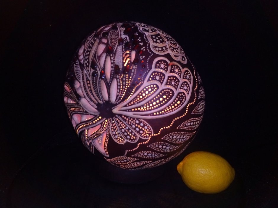 Светильник из тыквы