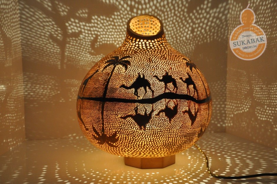 Светильник из тыквы