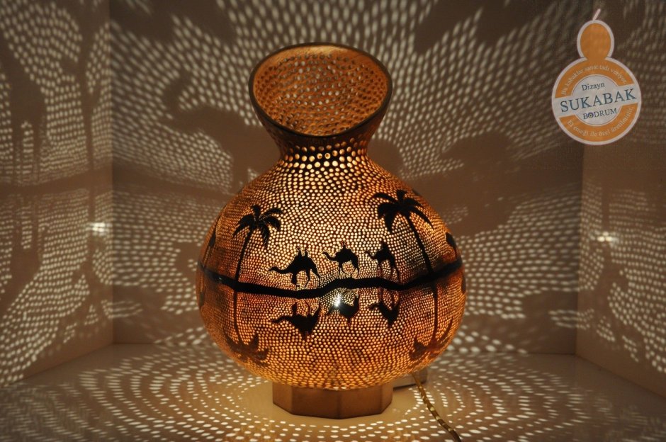 Лампа из тыквы