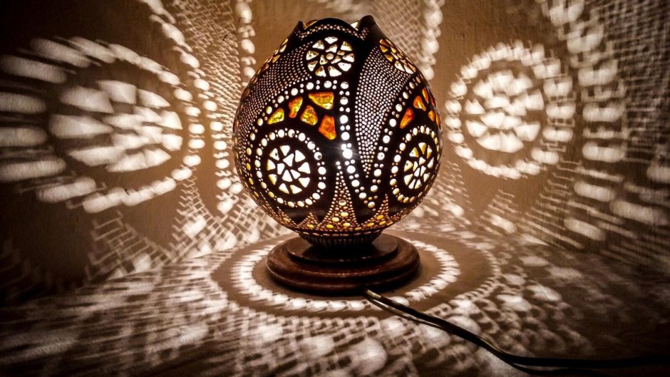 Турецкие лампы из тыквы