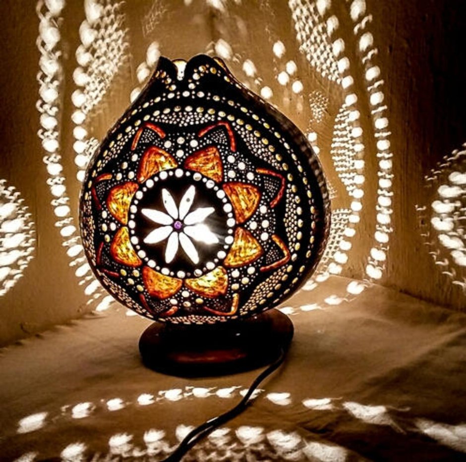 Турецкие светильники из тыквы