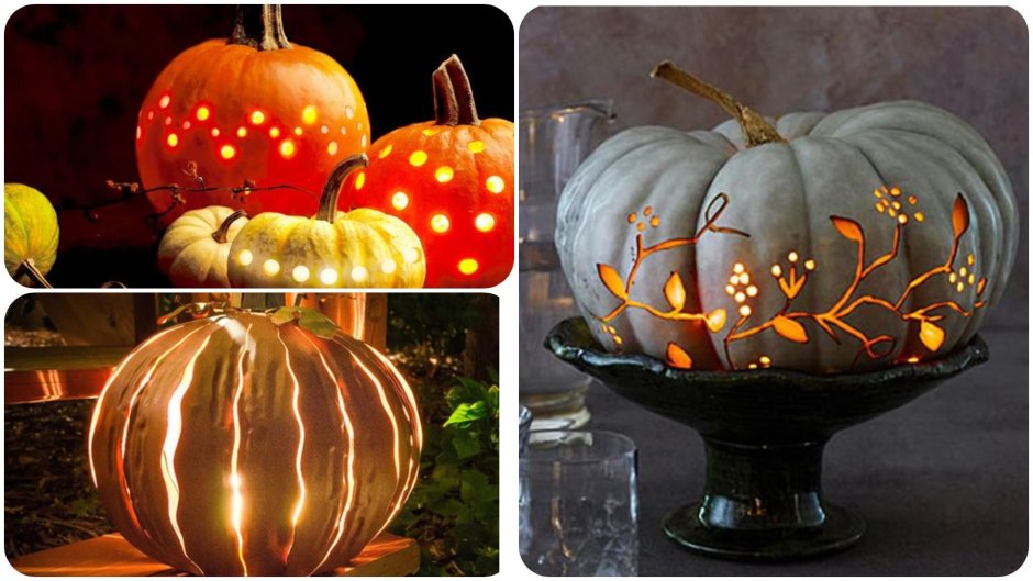 Фонарик из тыквы