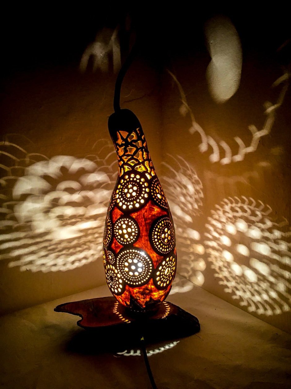 Турецкие светильники из тыквы