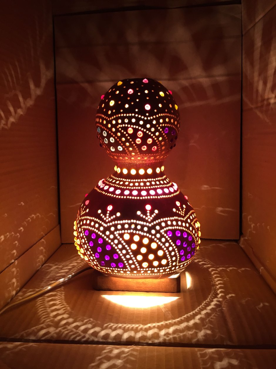 Светильник из тыквы