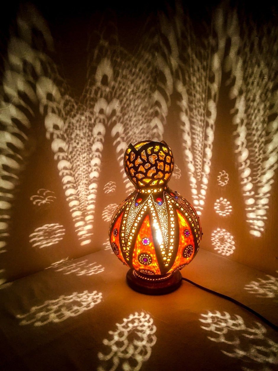 Светильник из тыквы