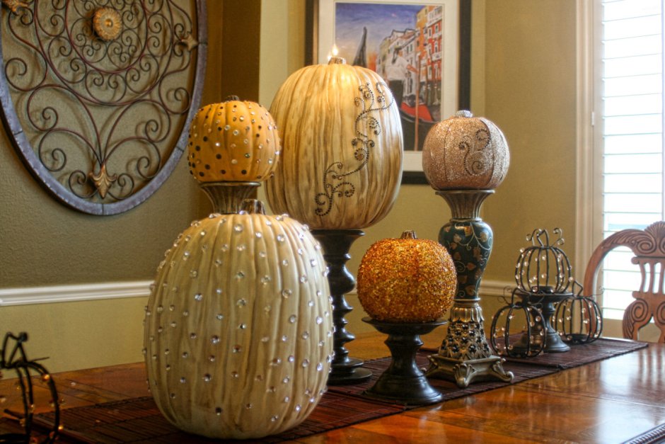 Турецкие светильники из тыквы