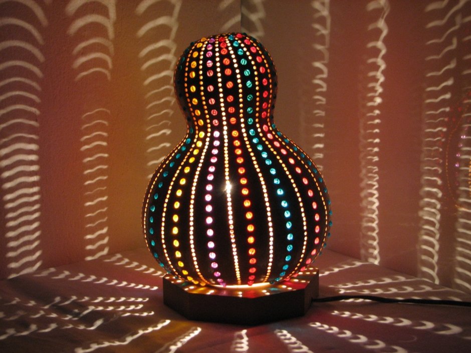 Турецкие светильники из тыквы