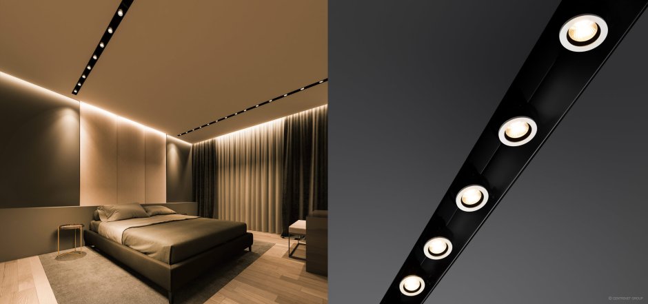 Светодиодный врезной линейный светильник Geniled gl-Linear 120вт 3000мм