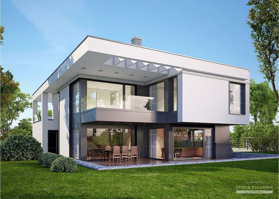 Монолитный дом с панорамными окнами