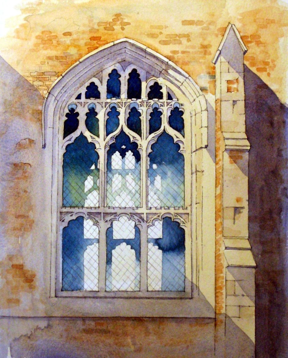 Окно в готическом стиле рисунок