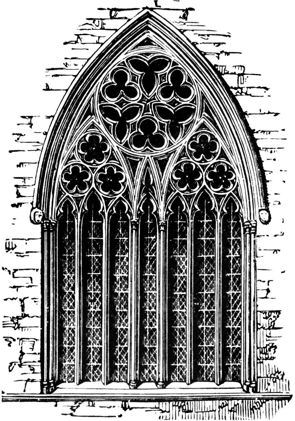 Пламенеющая Готика орнамент стрельчатая арка