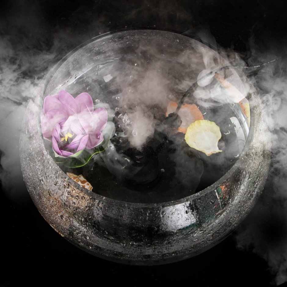 Фонтанчик с туманом