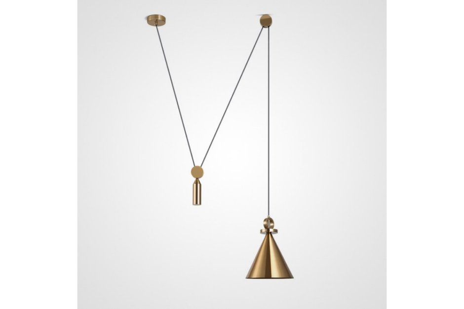 Подвесной светильник Cradle Brass Art deco Pulley Pendant Light