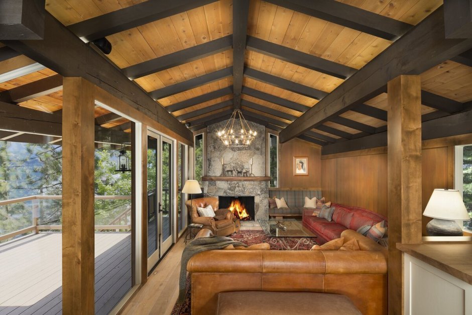 Интерьер террасы в стиле Шале