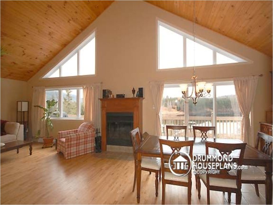 Потолок под крышу в одноэтажном д