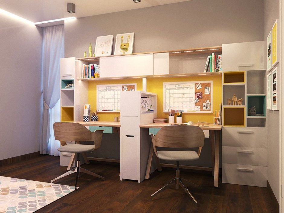 Рабочая зона для двух детей