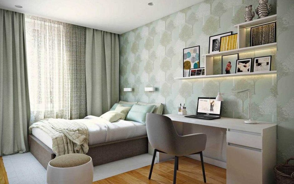 Рабочее место в спальне