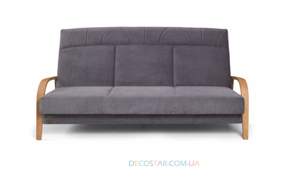 Диван с деревянными подлокотниками