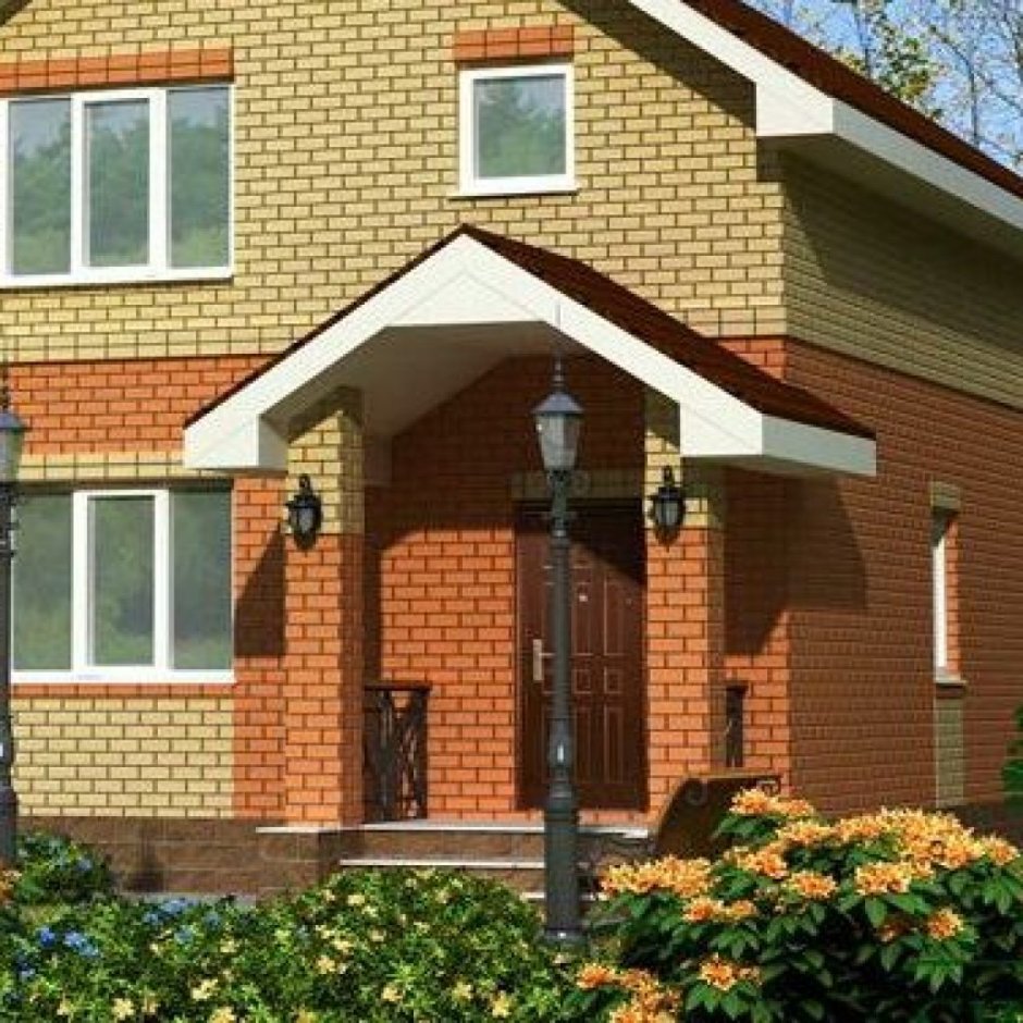 Крыльцо к кирпичному дому
