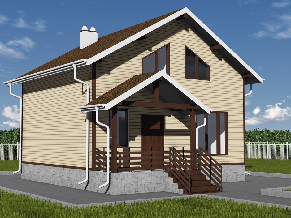 Дом с мансардой до 110 кв м