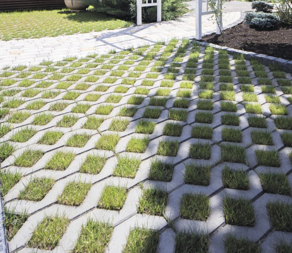 Брусчатка с газоном