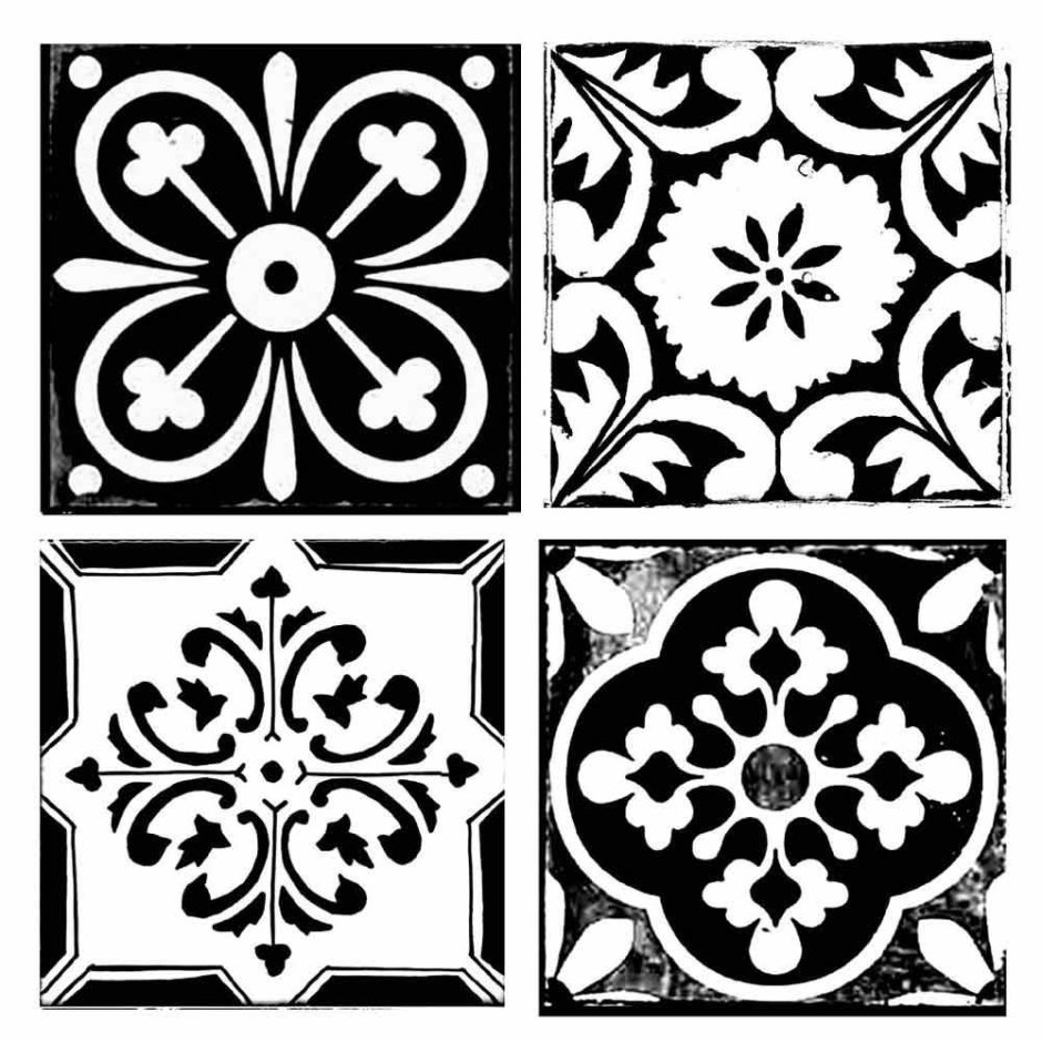 Плитка азулежу трафарет