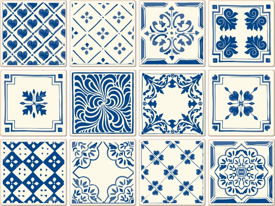 Плитка квадратная с орнаментом