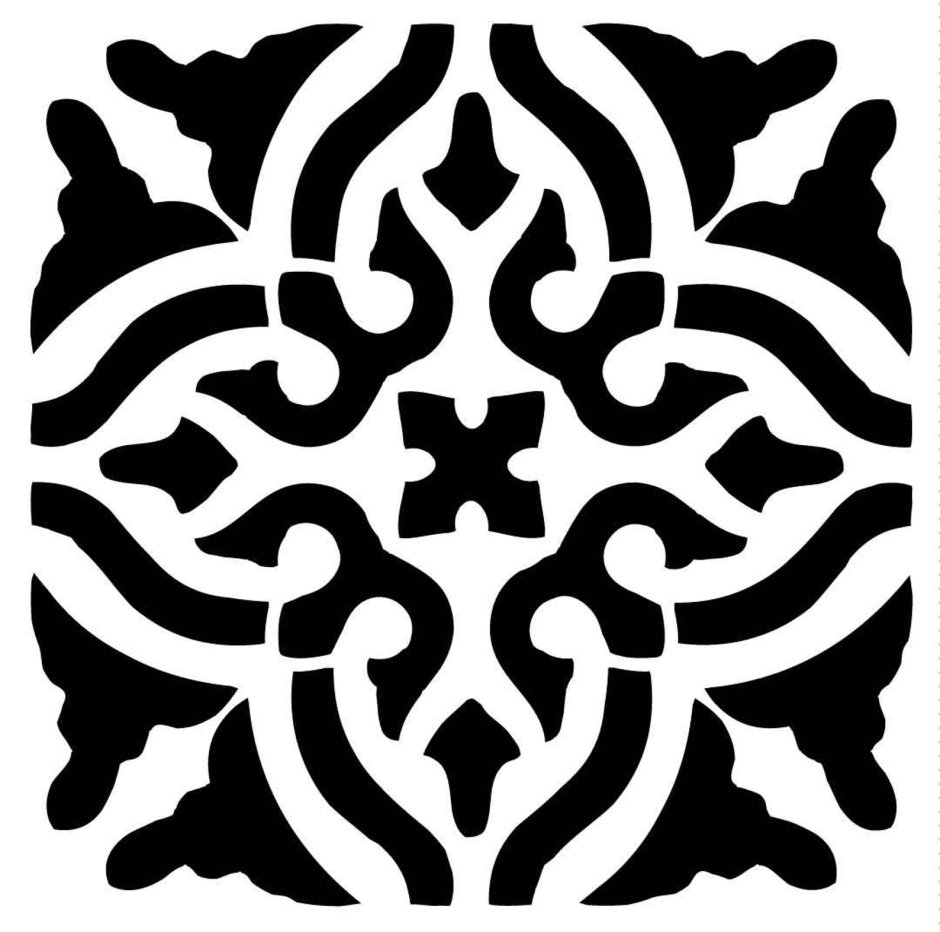 Марокканский орнамент трафарет